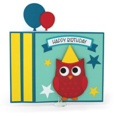 6x6 wiper card birthday owl