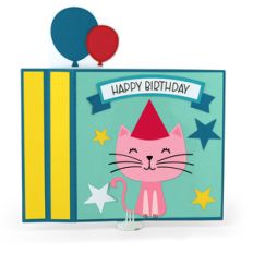 6x6 wiper card birthday cat