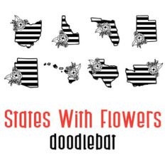 states with flowers doodlebat
