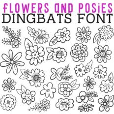 cg flowers and posies dingbats