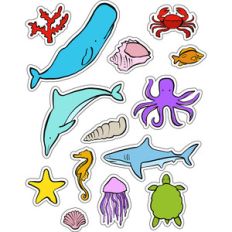 ml underwater sea fun stickers