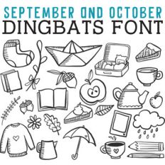 cg september and october dingbats