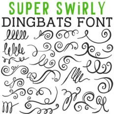 cg super swirly dingbats