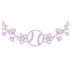 floral baseball design