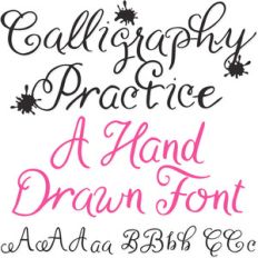 sg calligraphy practice hand drawn font