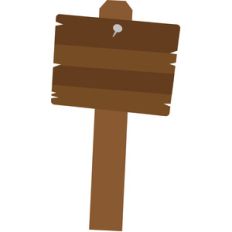 wood trailhead sign