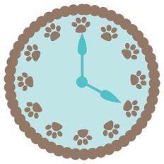dog paw clock