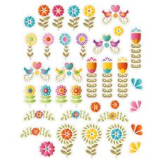 flower-themed planner stickers