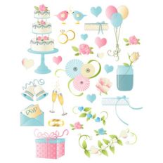 wedding-themed planner stickers