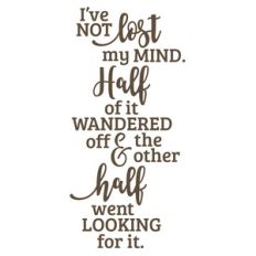 i've not lost my mind