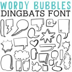 cg wordy bubbles dingbats
