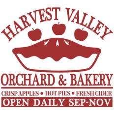 harvest vallet orchard and bakery sign