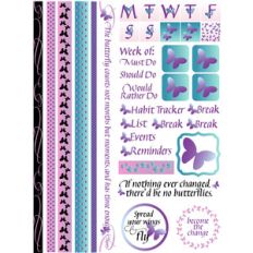 butterfly bullet journal and planner washi quote stickers
