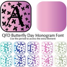 qfd butterfly day monogram font