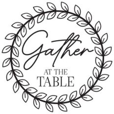 gather at the table leafy wreath