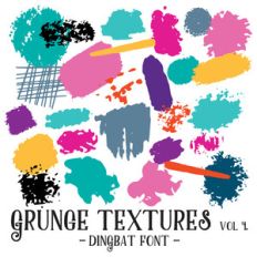 grunge textures dingbat font