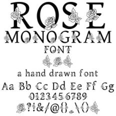 rose monogram font