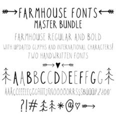 farmhouse font bundle with updates