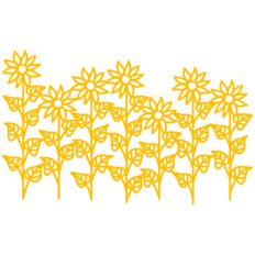 tall sunflowers repeating border