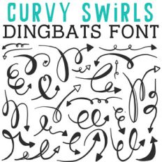 cg curvy swirls dingbats