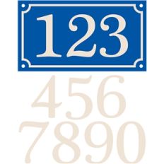 french house sign, triple numbers