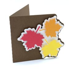 autumn leaves folded card