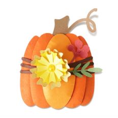 autumn layered pumpkin with flower
