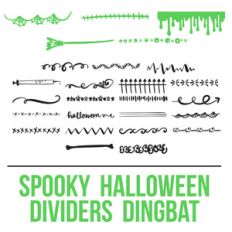 spooky halloween dividers dingbat font