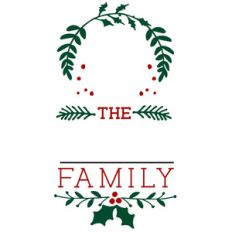 christmas family name frame sign