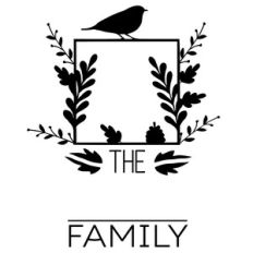 fall family name frame sign