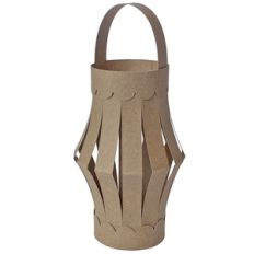 patio lantern with scallop edge