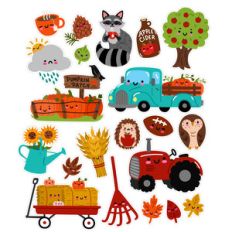 kawaii fall sticker set