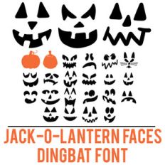 jack-o-lantern faces dingbat font