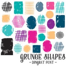 grunge shapes dingbat font