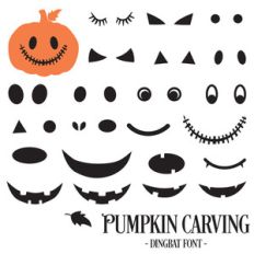 pumpkin carving dingbat font