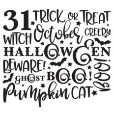 halloween word art