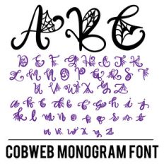 cobweb monogram font