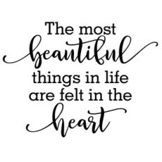 most beautiful things felt heart