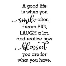 smile dream laugh blessed