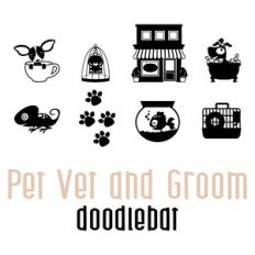 pets, vet and groom doodlebat