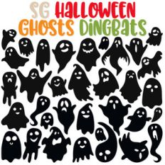 sg halloween ghosts dingbats