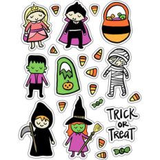 ml halloween costume kids stickers