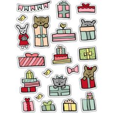 ml happy birthday presents stickers