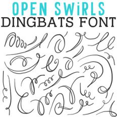 cg open swirls dingbats