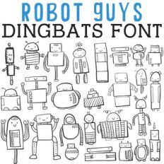cg robot guys dingbats
