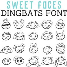 cg sweet faces dingbats