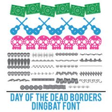 day of the dead borders dingbat font