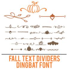 fall text dividers dingbat