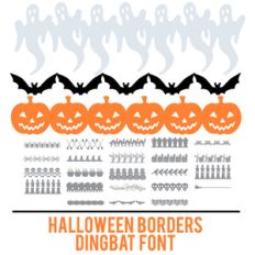 halloween borders dingbat font