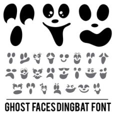 ghost faces dingbat font